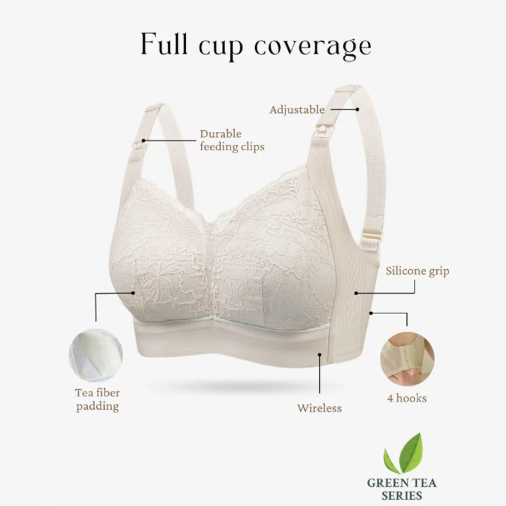 Bmama Premium Green Tea Silicone Grip Top Open Nursing Bra