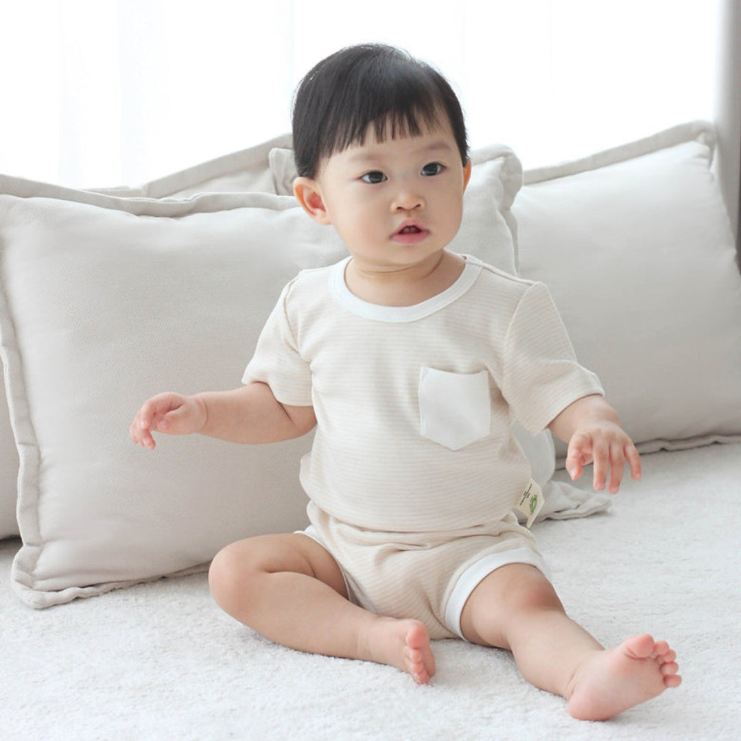 Twinkle Planet Organic Short Sleeves Casual Two-piece Set (12-18m)