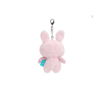 Lily the Bunny mini plush keychain, back view