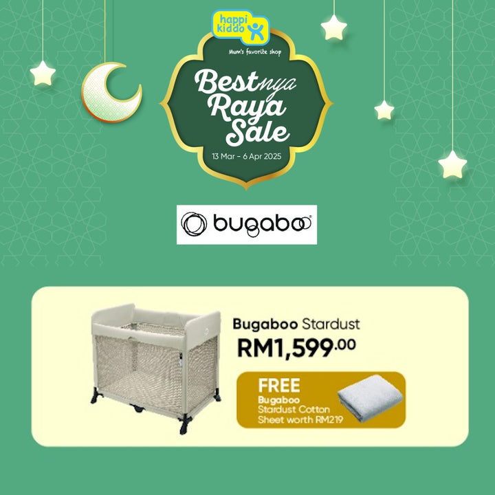 Bugaboo Stardust FOC Bugaboo Stardust Cotton Sheet (Mineral White) worth RM219