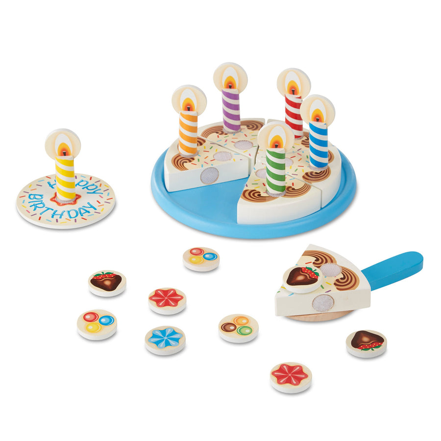 Melissa & Doug Wooden Birthday Cake Play Set