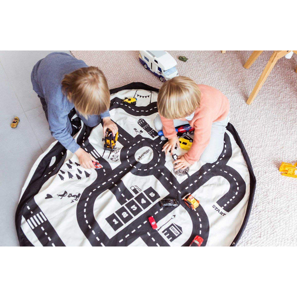 Play & Go 2-in-1 Storage Bag & Playmat- Roadmap - image 6 - Happikiddo.com