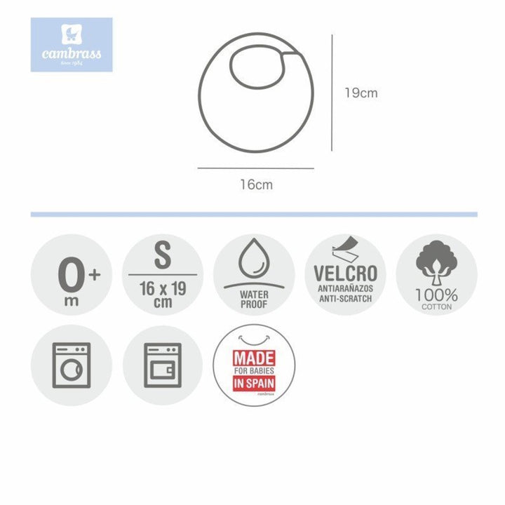Cambrass Round Bib 16x19x1cm