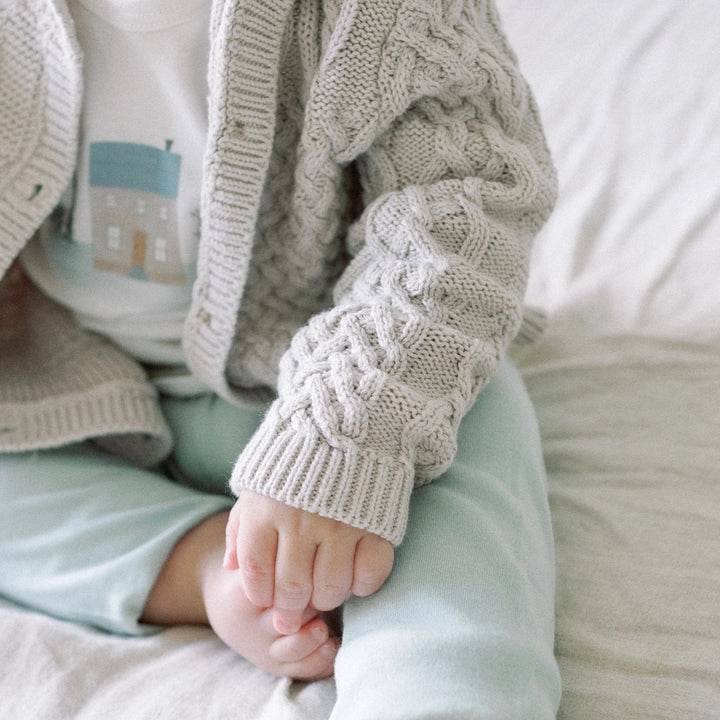 Kays + Kins Organic Knit Cardigan (12-18M) - Earth