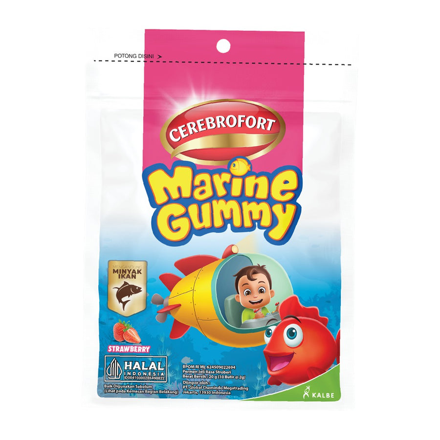Cerebrofort Marine Gummy Strawberry 20g sachet