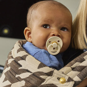 BIBS Colour pacifier Ivory in use