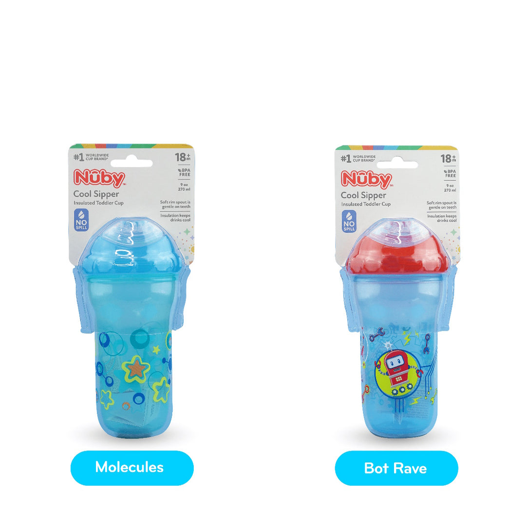 Nuby 1Pk 9oz/270ml Insulated Cup with New Sipper Top