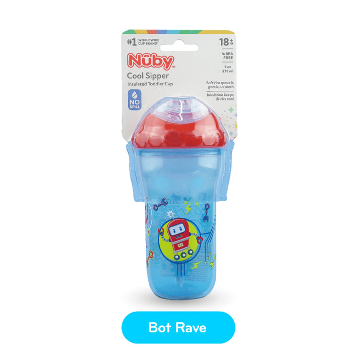 Nuby 1Pk 9oz/270ml Insulated Cup with New Sipper Top