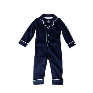 Count & Countess Baby Pima Romper Sleepsuit in Urban Navy