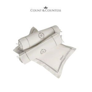 Count & Countess Egyptian Cotton Baby Pillow & Bolsters Set - Platinum White