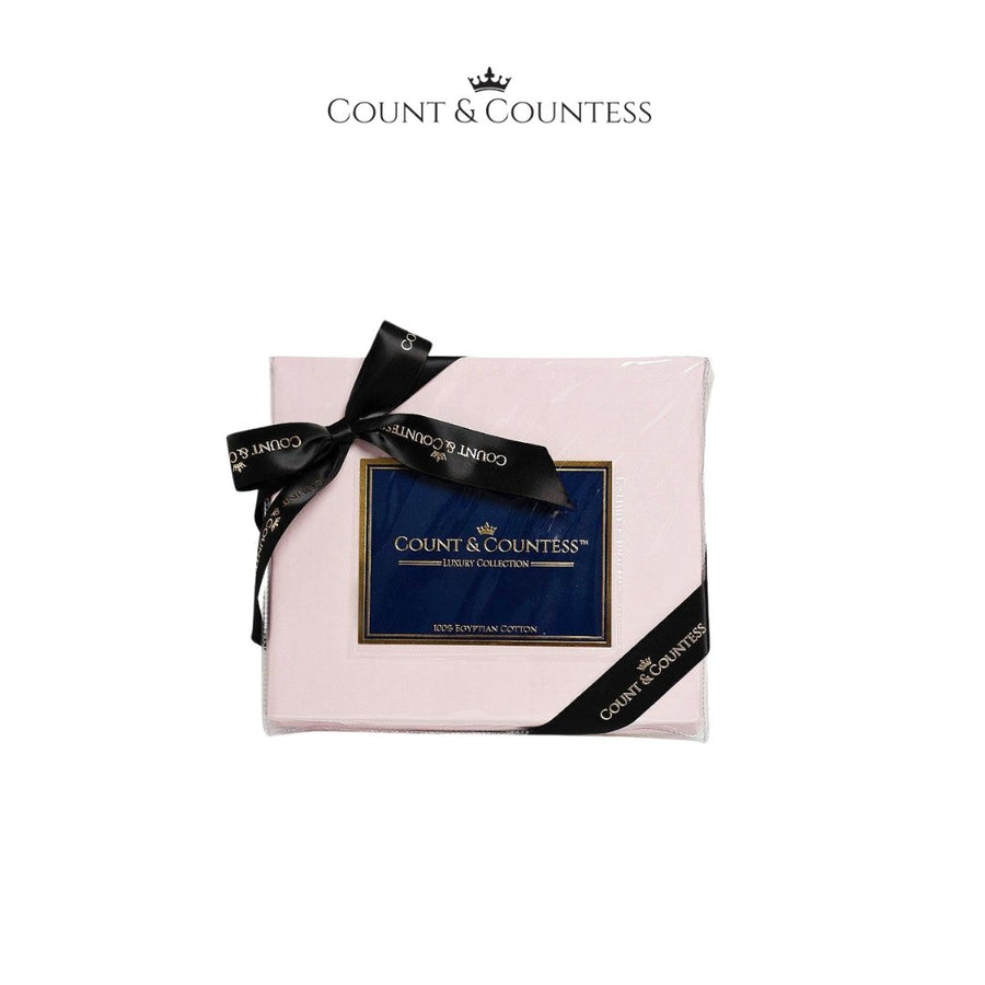 Count & Countess Egyptian Cotton Cot Fitted Sheet - Cradle Pink (Set of 2) - Happikiddo.com