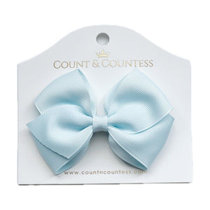 Count & Countess Girl's Hair Bow in Baby Blue