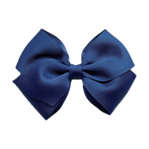 Count & Countess Girl's Hair Bow in Navy