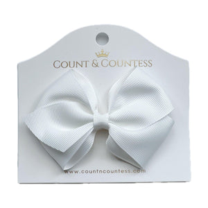 Count & Countess Girl's Hair Bow in White
