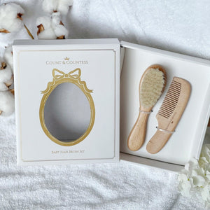 Count & Countess Natural Baby Hair Brush Set