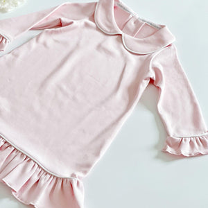 Count & Countess Pima Cotton Girl's Sleep Dress - Ballet Pink