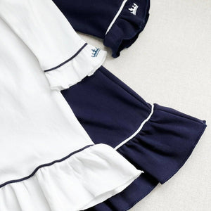 Count & Countess Pima Cotton Girl's Sleep Dress - Urban Navy