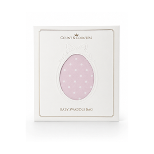 Count & Countess Baby Swaddle Bag gift box, Pink Polka
