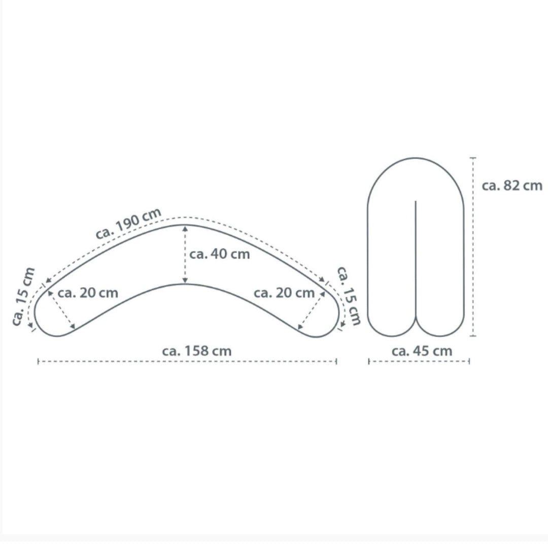 Theraline The Original Maternity and Nursing Pillow - Cream Fine Knit
