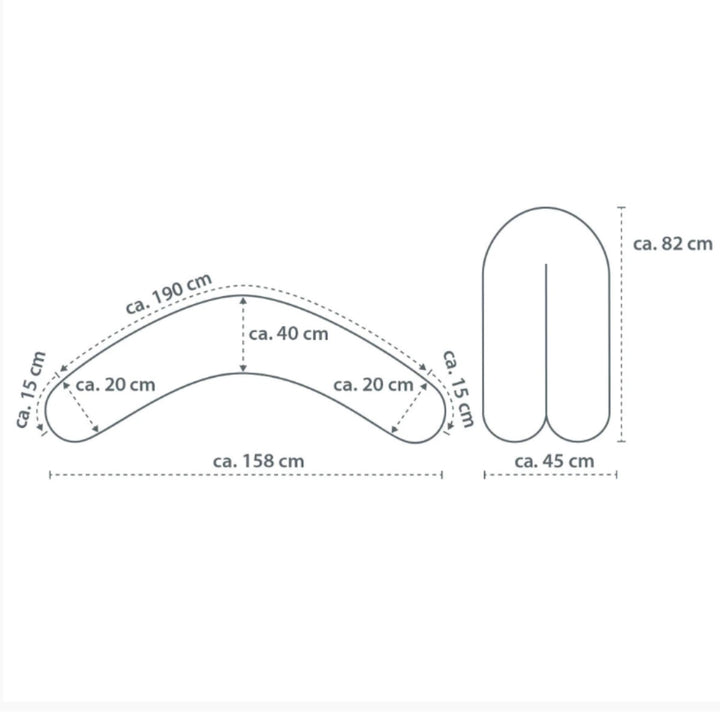 Theraline The Original Maternity and Nursing Pillow - Cream Fine Knit