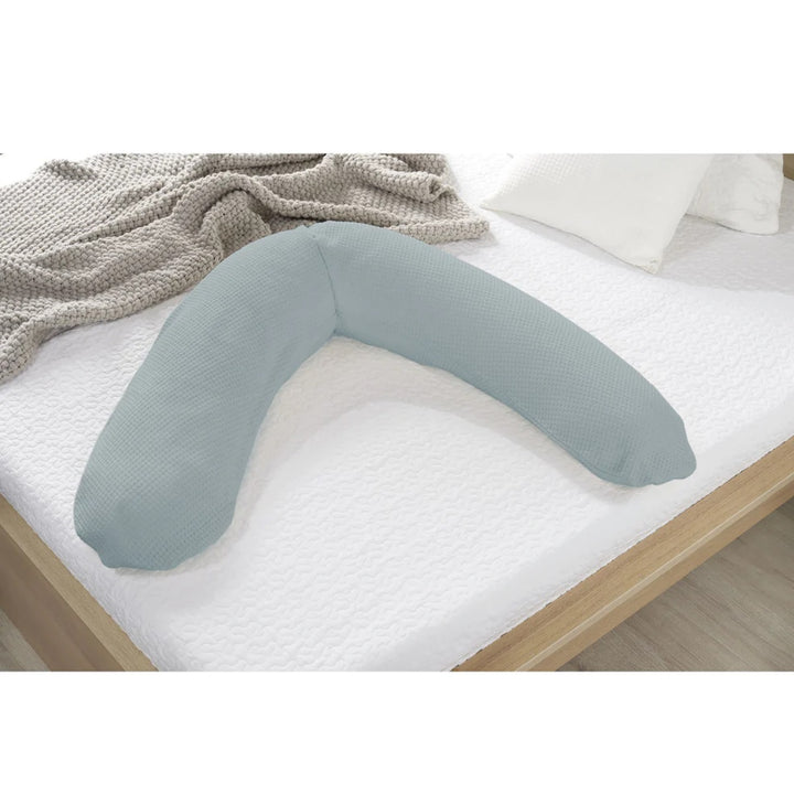 Theraline The Original Maternity and Nursing Pillow Misty Blue Fine Knit