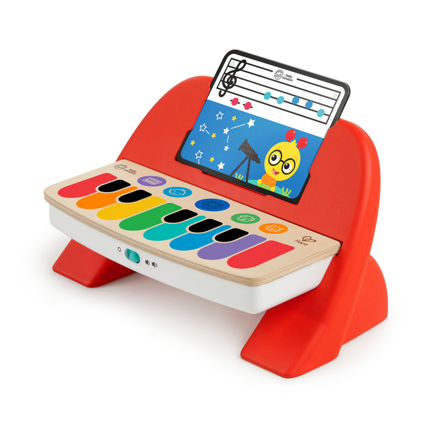 Baby Einstein Cal's First Melodies Magic Touch Piano 12577-000 - red wooden touch piano with music card stand