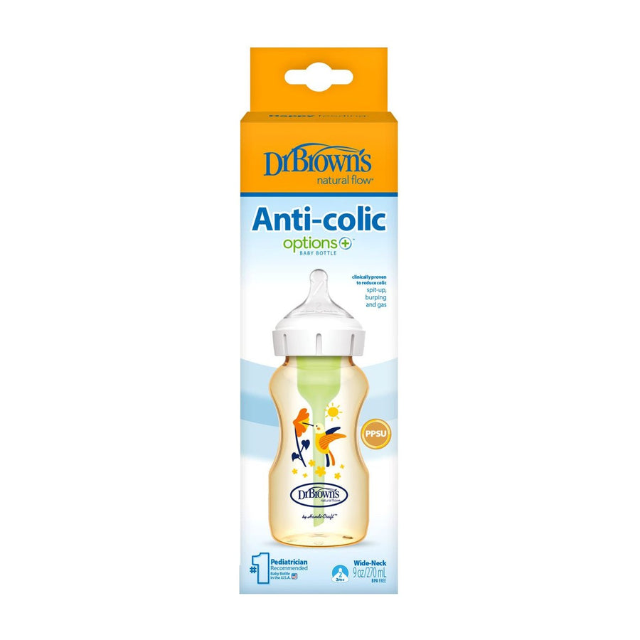 Dr. Browns 9 oz/270ml Ppsu Wn Options+ Bottle, 1-Pack Deco - Happikiddo.com