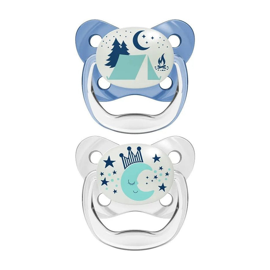 Dr. Browns Prevent Pacifier Stage 2, Glow In The Dark Blue, 2-Pack - Happikiddo.com