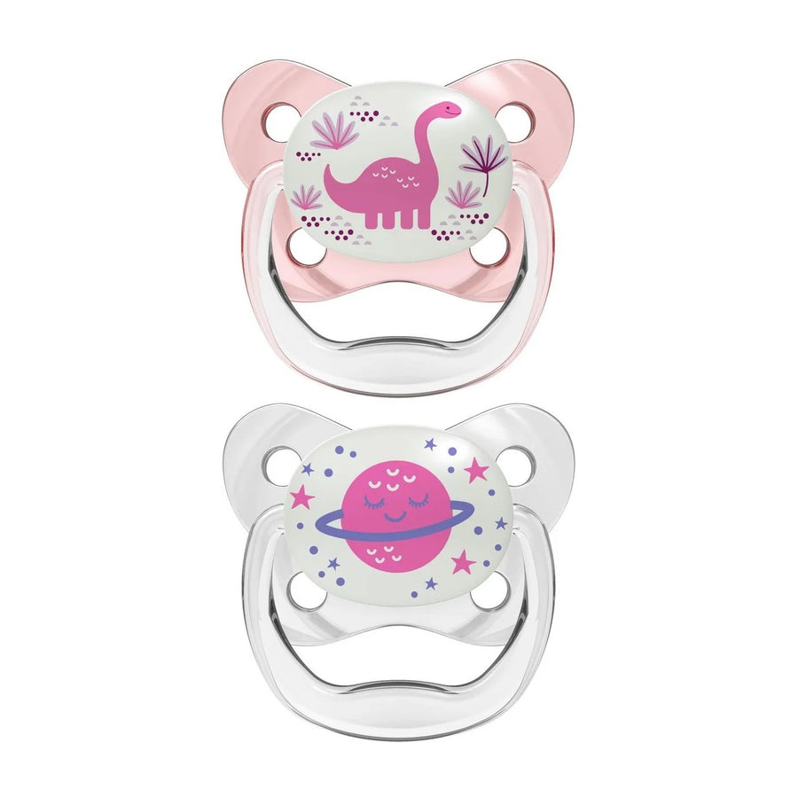 Dr. Brown's Prevent Pacifier Stage 2 Glow Pink 2-Pack