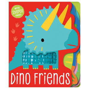 Dino Friends shaped board book cover