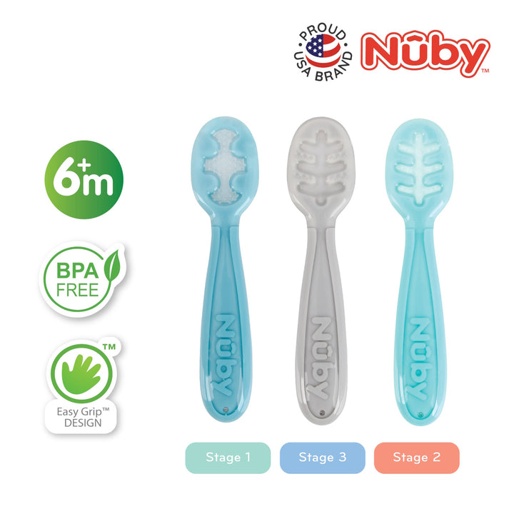 Nuby Baby's First Spoons (Stage 1,2,3)