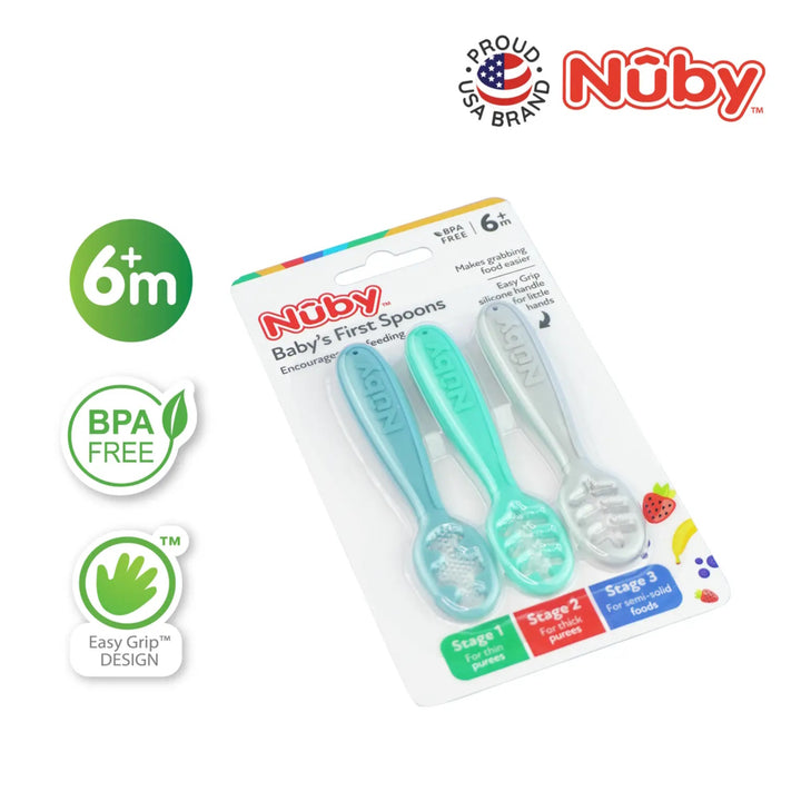 Nuby Baby's First Spoons (Stage 1,2,3)