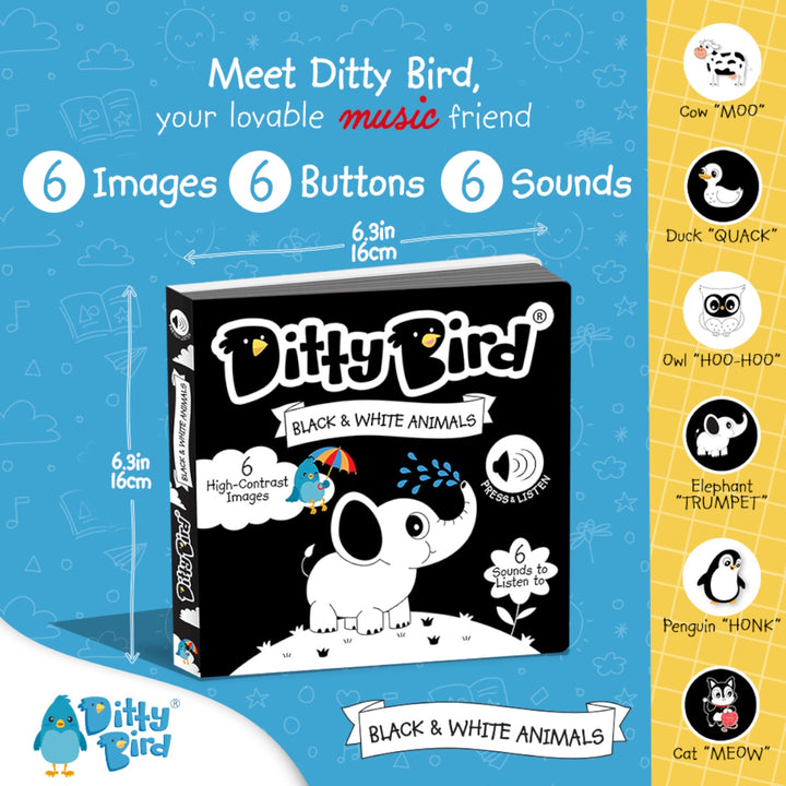 Ditty Bird Black And White Animals