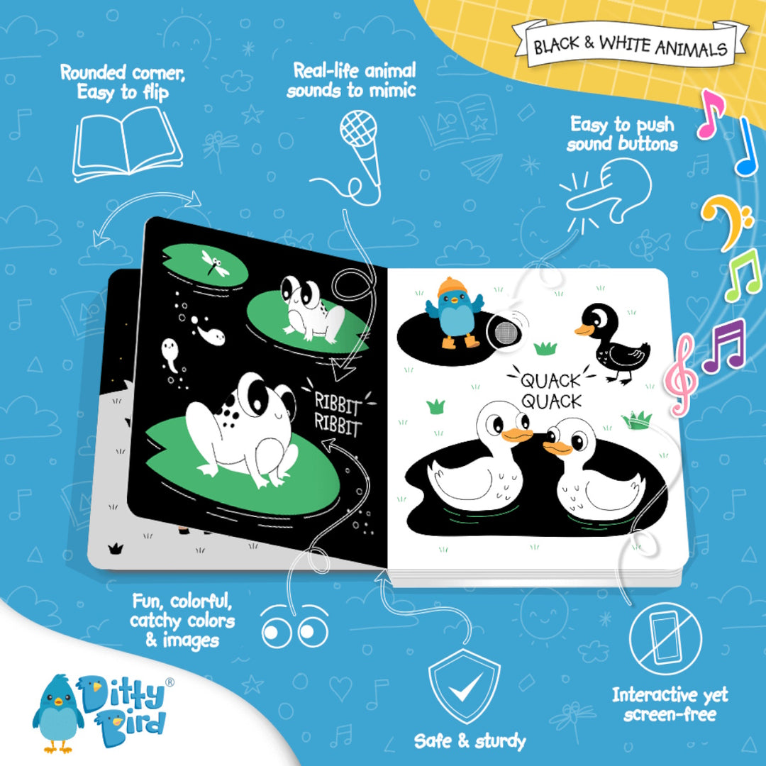 Ditty Bird Black And White Animals