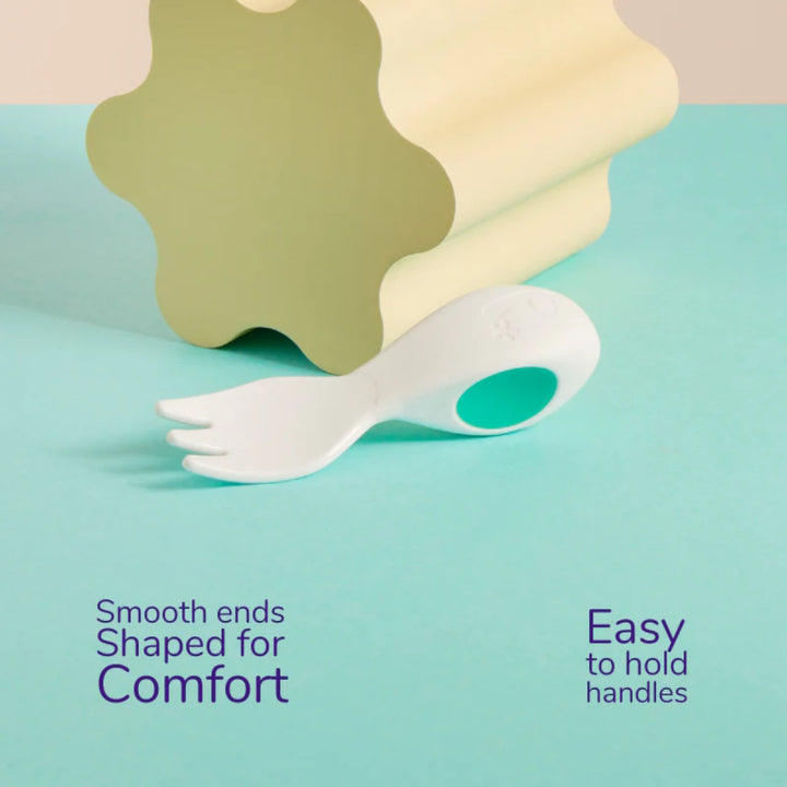 Doddl Baby Cutlery Set (Fork, Spoon & Case) - Aqua