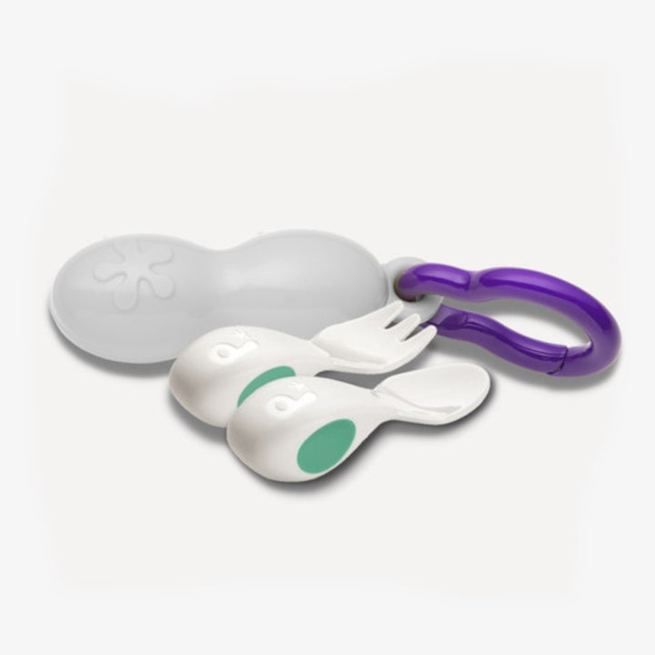 Doddl Baby Cutlery Set (Fork, Spoon & Case) - Aqua