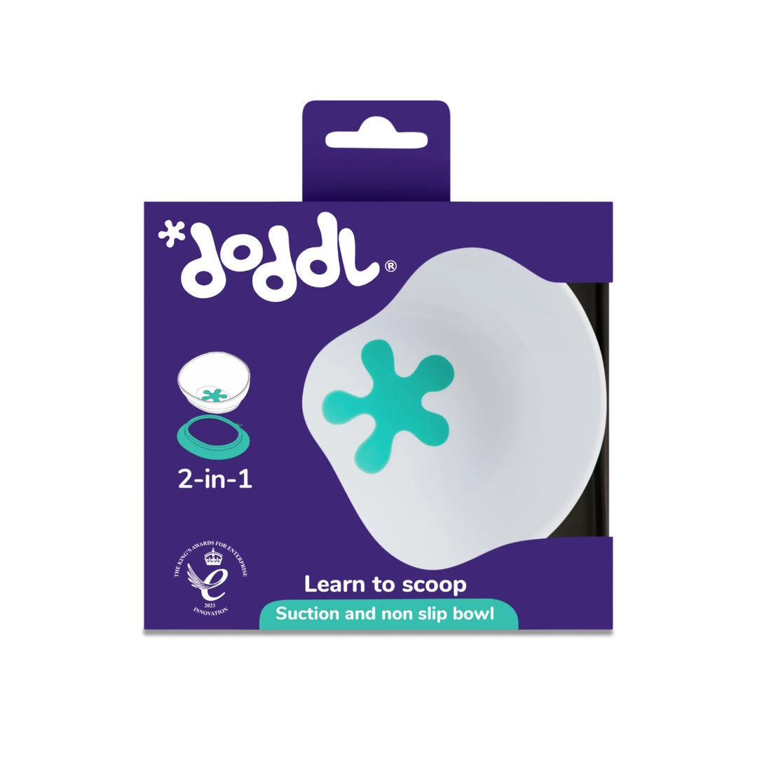 Doddl 2-In-1 Suction Bowl - Aqua