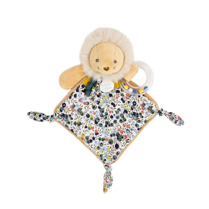 Doudou et Compagnie Boh'Aime lion rattle comforter, 22 cm