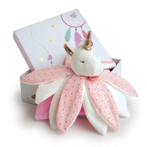 Dream Catcher unicorn petal comforter with its gift box