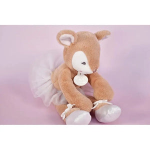 Fawn ballerina plush in tulle tutu and satin shoes