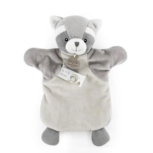 Doudou et Compagnie raccoon hand puppet comforter, 25 cm