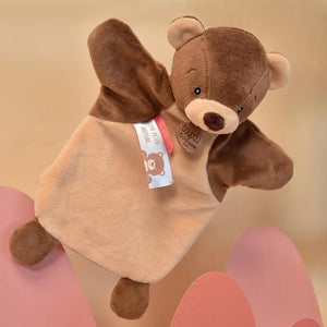 Brown and honey bear hand puppet