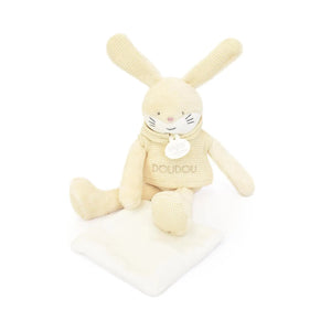 Doudou et Compagnie Sweety rabbit comforter with handkerchief, 25 cm