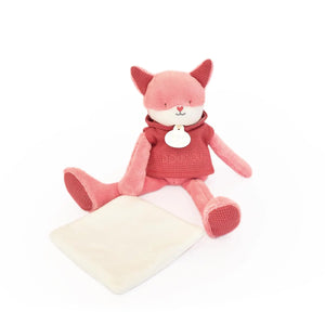 Doudou et Compagnie Sweety fox comforter with handkerchief, 25 cm