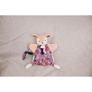 Boh'Aime fawn hand puppet, floral print detail