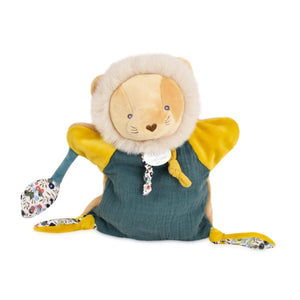 Doudou et Compagnie Boh'Aime lion hand puppet comforter, 25 cm