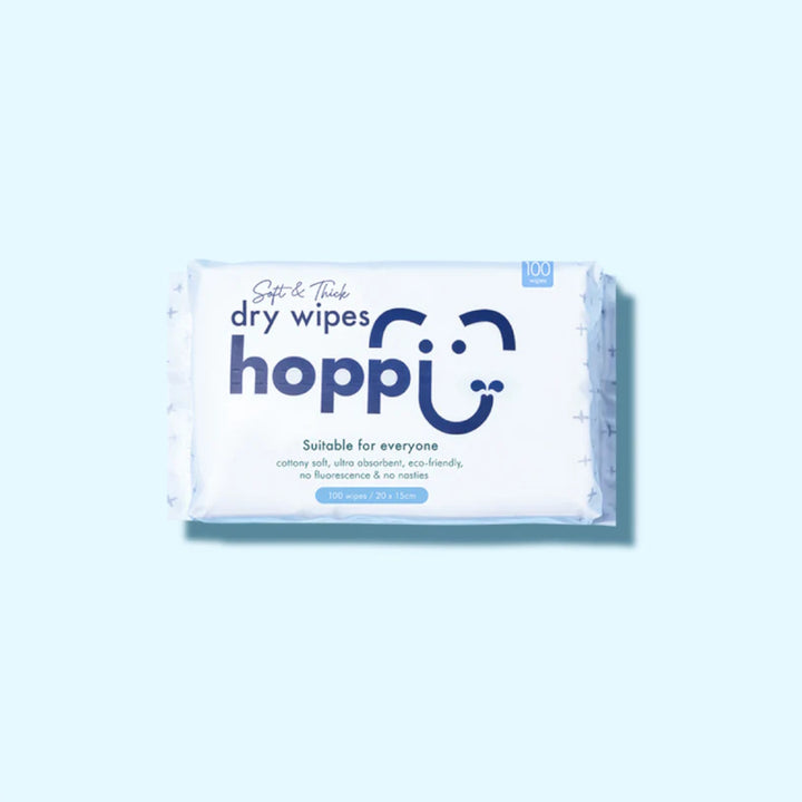 Hoppi Dry Wipes (100 wipes)