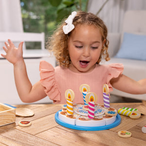 Melissa & Doug Wooden Birthday Cake Play Set