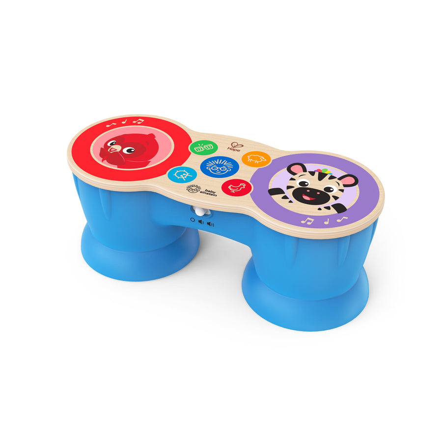 Baby Einstein Upbeat Tunes Magic Touch Drum 12610-000 - blue twin bongo drum with wooden touch top