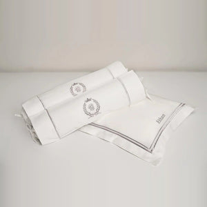 Egyptian Cotton Baby Pillow & Bolsters Set - Platinum White - Count & Countess